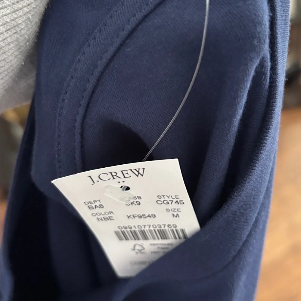 New NWT J.Crew graphic blue cotton tee size Medium Caravan Travel Road Trip